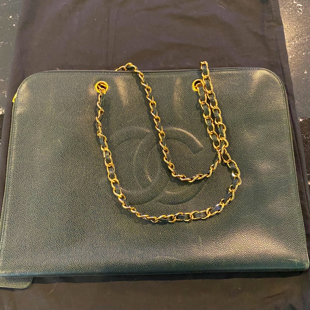 Chanel calfskin timeless tote